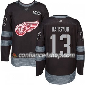 Adidas Maillot de Hockey Detroit Red Wings Pavel Datsyuk 13 1917-2017 100th Anniversary Noir Authentic - Homme